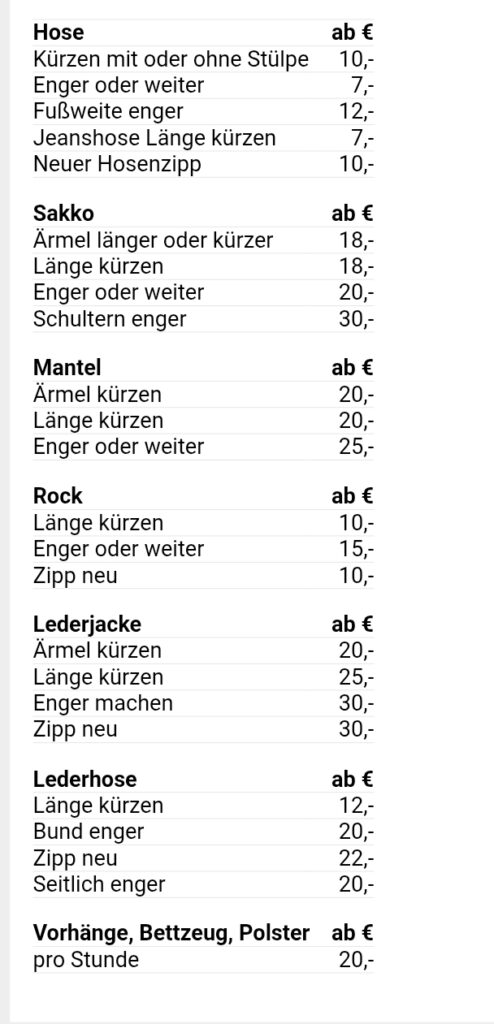 Alkan – Änderungsschneiderei und Putzerei
